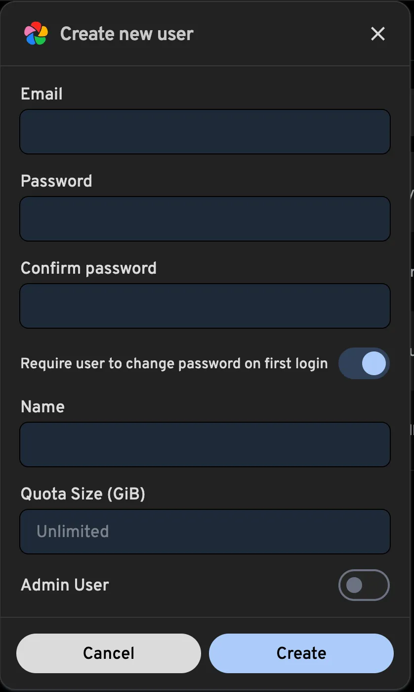 Immich Add User