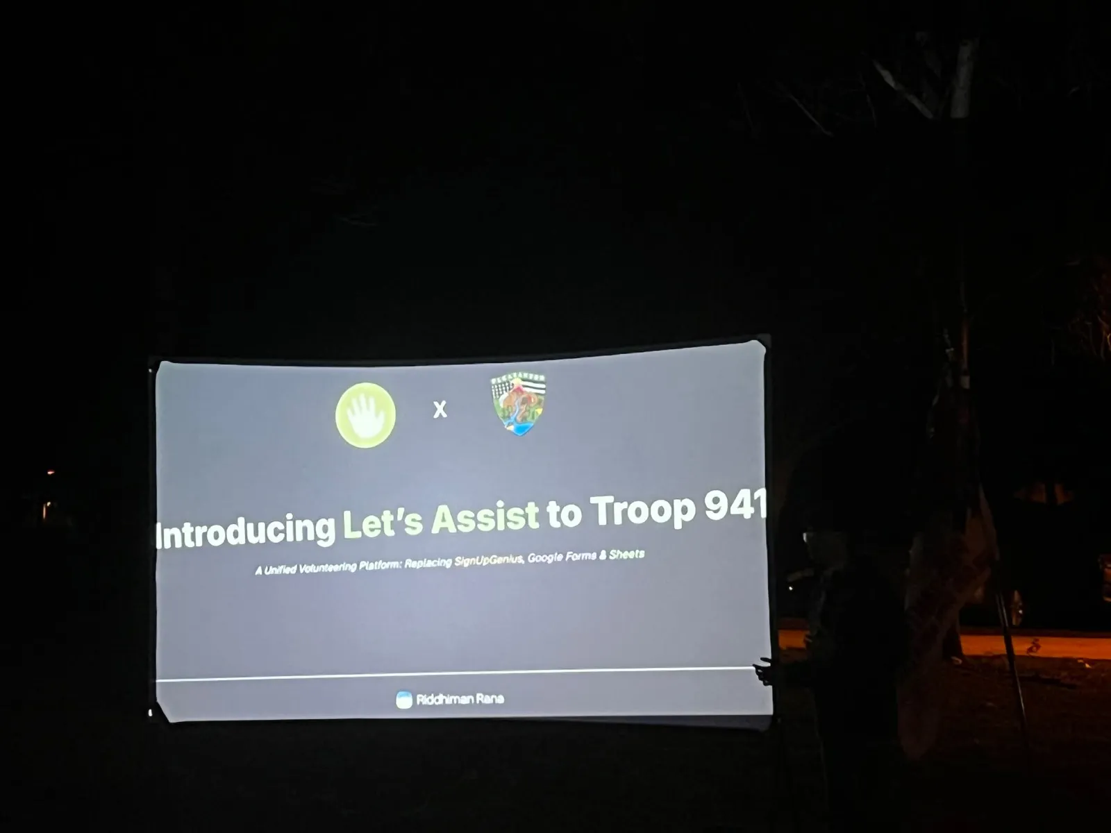 Presenting Let's Assist to Troop 941